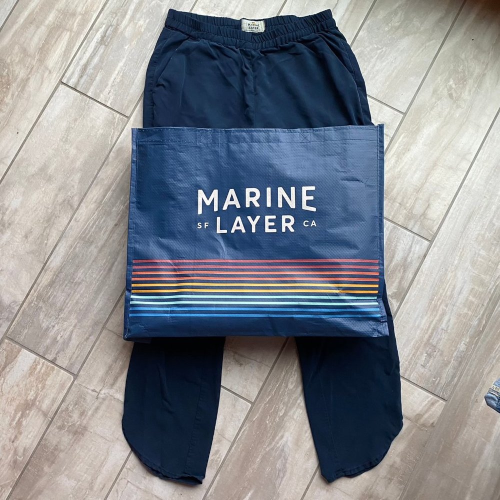 COPY - Marine Layer Re-Spun Allison Pant in Navy Blue ~ Size XS